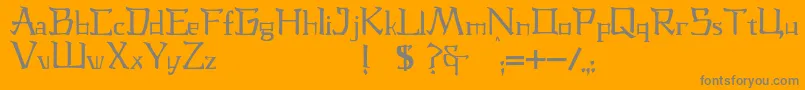 JmhLaudanumCa Font – Gray Fonts on Orange Background