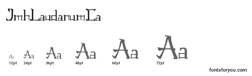 Размеры шрифта JmhLaudanumCa