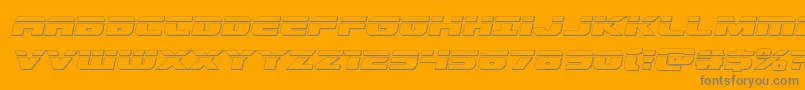 Dekarangerbulletital Font – Gray Fonts on Orange Background