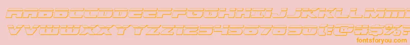 Dekarangerbulletital Font – Orange Fonts on Pink Background