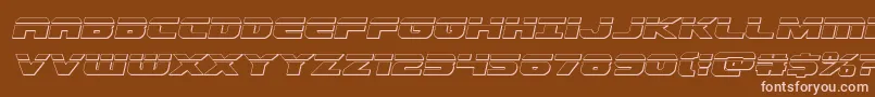 Dekarangerbulletital-Schriftart – Rosa Schriften auf braunem Hintergrund