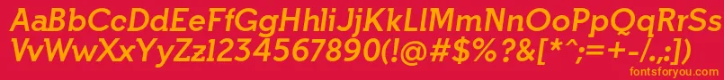 IndultaSemiserifBoldItalicFfp Font – Orange Fonts on Red Background