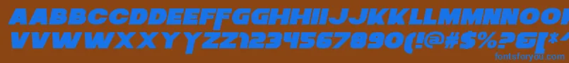 ZaiusItalic Font – Blue Fonts on Brown Background