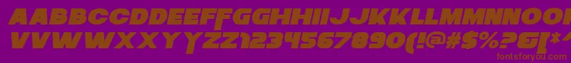 ZaiusItalic Font – Brown Fonts on Purple Background