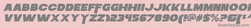 フォントZaiusItalic – ピンクの背景に灰色の文字