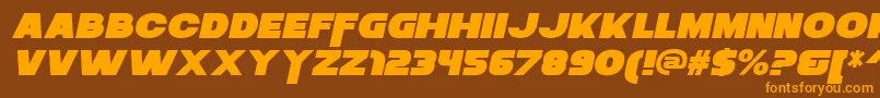 Шрифт ZaiusItalic – оранжевые шрифты на коричневом фоне