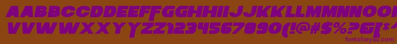 ZaiusItalic Font – Purple Fonts on Brown Background