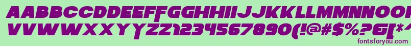 Шрифт ZaiusItalic – фиолетовые шрифты на зелёном фоне