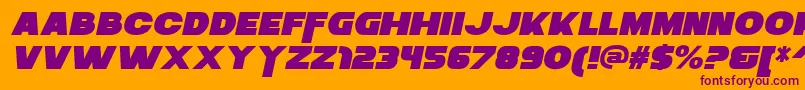 Шрифт ZaiusItalic – фиолетовые шрифты на оранжевом фоне