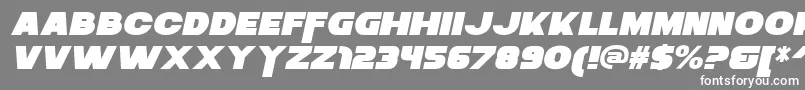 ZaiusItalic Font – White Fonts on Gray Background