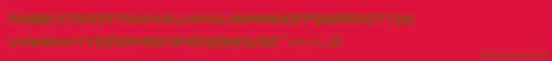 Wickermanrotal Font – Brown Fonts on Red Background