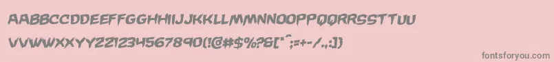 Wickermanrotal-Schriftart – Graue Schriften auf rosa Hintergrund