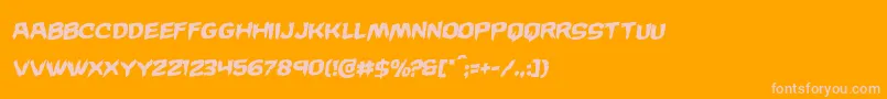 Wickermanrotal Font – Pink Fonts on Orange Background