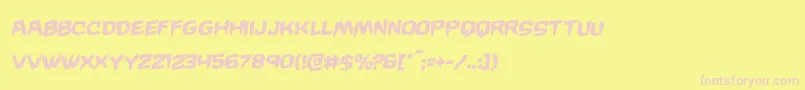 Wickermanrotal Font – Pink Fonts on Yellow Background