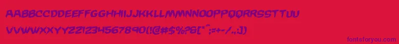 Wickermanrotal-Schriftart – Violette Schriften auf rotem Hintergrund