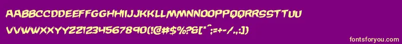 Wickermanrotal Font – Yellow Fonts on Purple Background