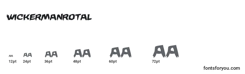 Wickermanrotal Font Sizes