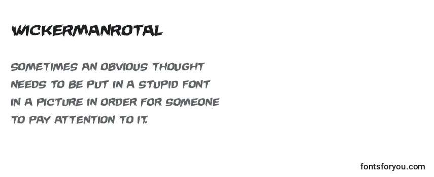 Review of the Wickermanrotal Font