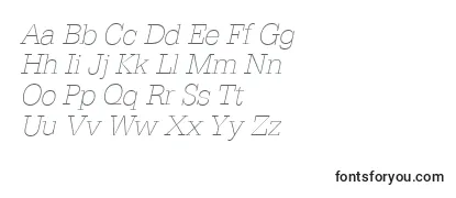 Review of the EgyptiennestdXlightItalic Font