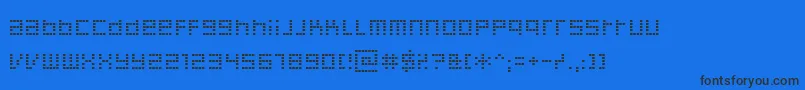 Decoder Font – Black Fonts on Blue Background