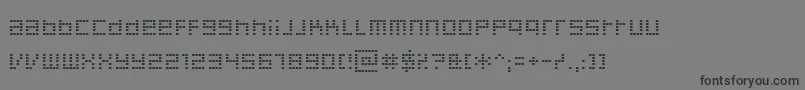 Decoder-fontti – mustat fontit harmaalla taustalla