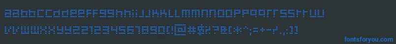 Saiba mais sobre a fonte Decoder Fonte Decoder – fontes azuis em um fundo preto