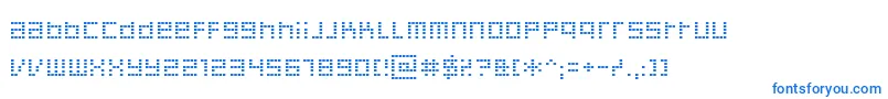 Decoder-fontti – siniset fontit valkoisella taustalla