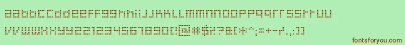 Шрифт Decoder – коричневые шрифты на зелёном фоне