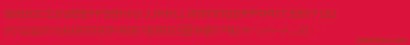 Decoder Font – Brown Fonts on Red Background