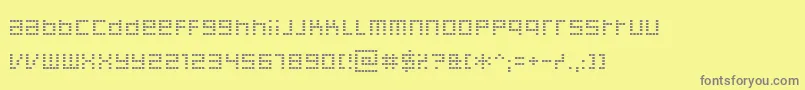 フォントDecoder – 黄色の背景に灰色の文字