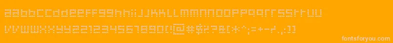 Czcionka Decoder – różowe czcionki na pomarańczowym tle