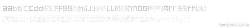 Decoder-Schriftart – Rosa Schriften auf weißem Hintergrund