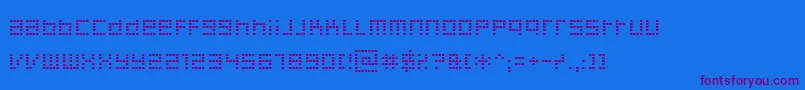 Decoder Font – Purple Fonts on Blue Background