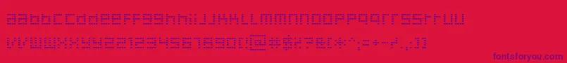 Police Decoder – polices violettes sur fond rouge