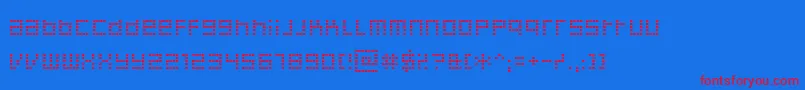 Шрифт Decoder – красные шрифты на синем фоне