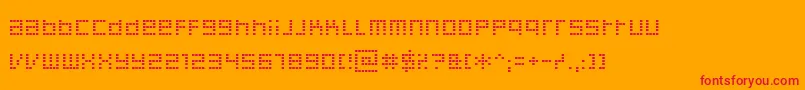 フォントDecoder – オレンジの背景に赤い文字