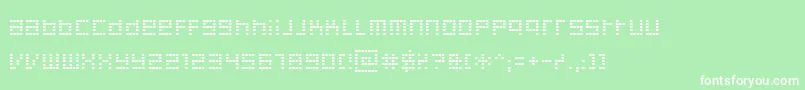Decoder Font – White Fonts on Green Background