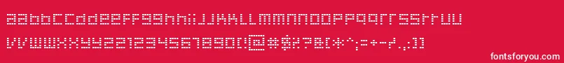 Decoder Font – White Fonts on Red Background