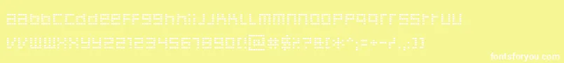 Шрифт Decoder – белые шрифты на жёлтом фоне