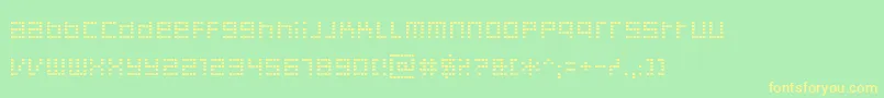 Decoder-Schriftart – Gelbe Schriften auf grünem Hintergrund