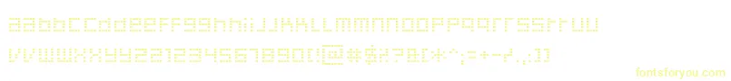 Decoder-Schriftart – Gelbe Schriften auf weißem Hintergrund