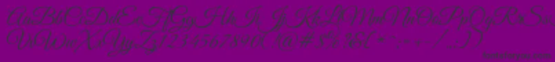 GreatvibesRegular Font – Black Fonts on Purple Background