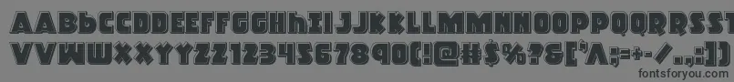 Racketsquadbevel Font – Black Fonts on Gray Background