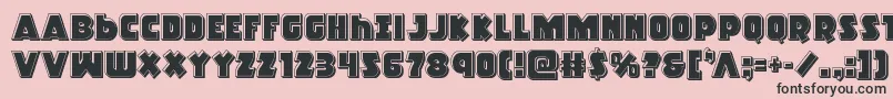 Racketsquadbevel Font – Black Fonts on Pink Background