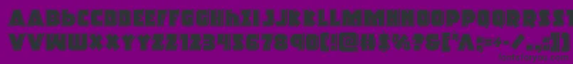 Racketsquadbevel-fontti – mustat fontit violetilla taustalla