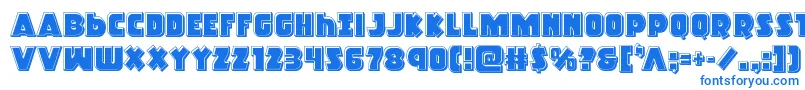Racketsquadbevel Font – Blue Fonts on White Background