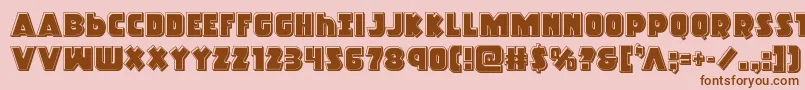 Racketsquadbevel Font – Brown Fonts on Pink Background