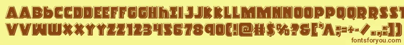 More about Racketsquadbevel Font Racketsquadbevel Font – Brown Fonts on Yellow Background