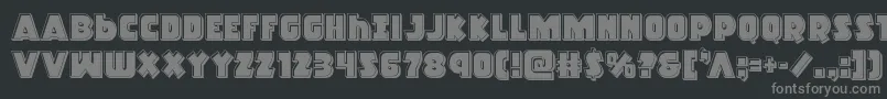 Racketsquadbevel Font – Gray Fonts on Black Background