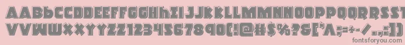 Racketsquadbevel Font – Gray Fonts on Pink Background